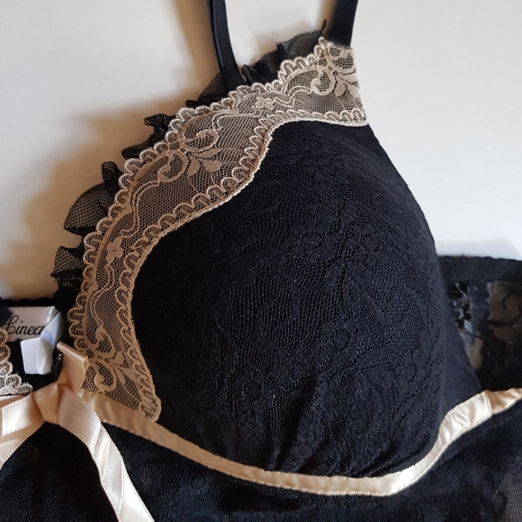 Linea Donatella Black Lace Babydoll Slip - Picture 5 of 15